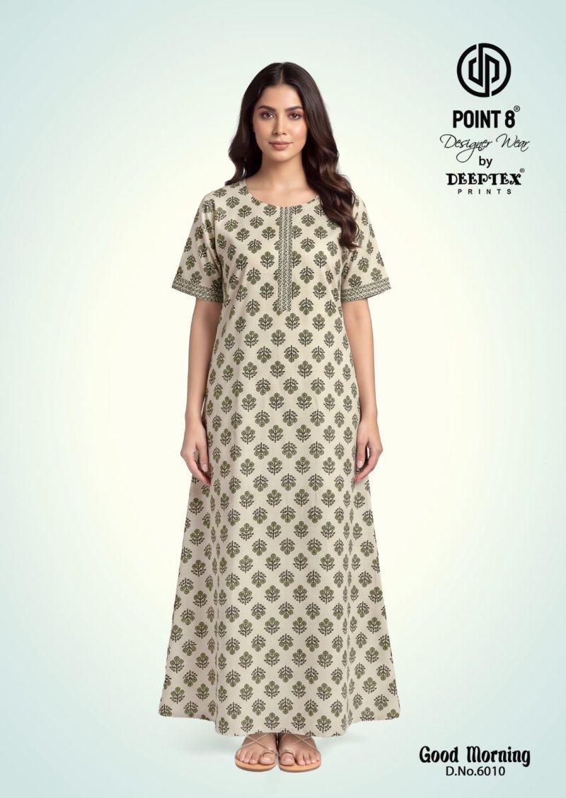 Good Morning Vol 6 By Deeptex Cotton Printed Nighty Gown 